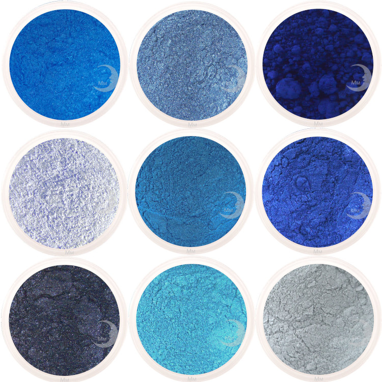 moon minerals blauw